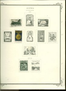 Collection, Austria Part C Scott Pages, 1964/1981, Cat $31, Mint & Used