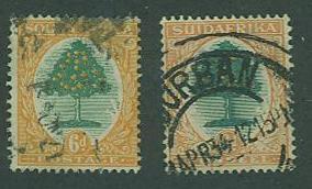 South Africa SC# 25a,b Orange Trees