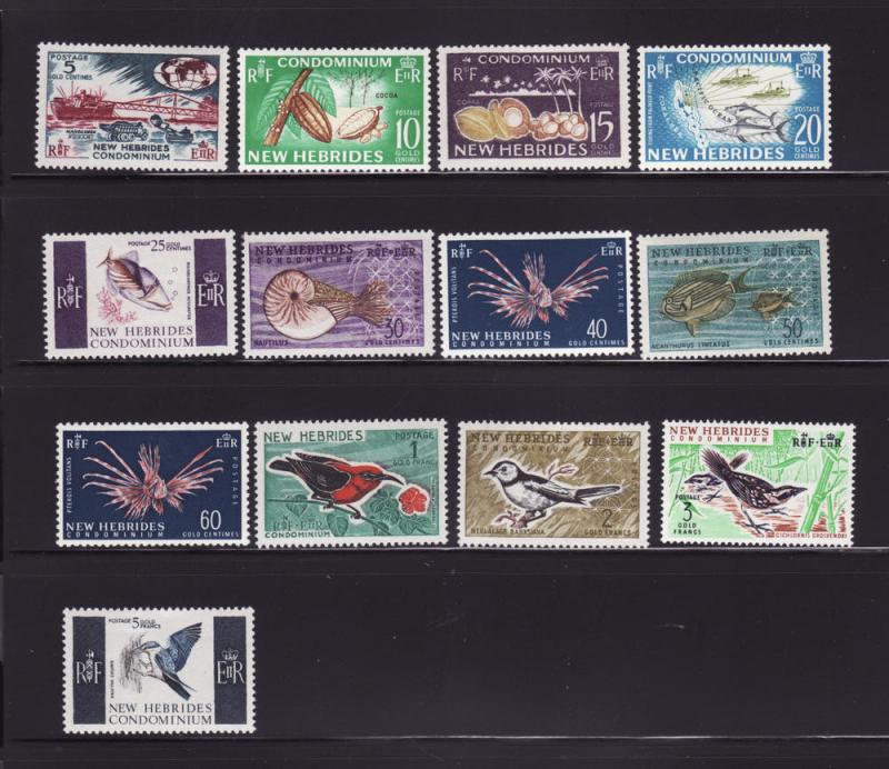 New Hebrides, British 96-107 Set MNH Various