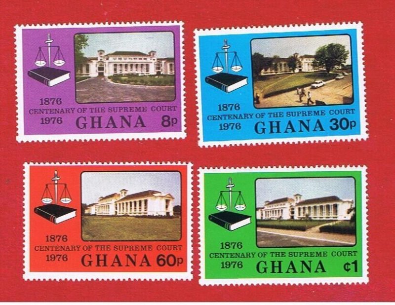 Ghana #588-591 MNH OG   Supreme Court   Free S/H