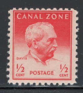 Canal Zone 1946 MGEN Davis 1/2c Scott # 136 MNH