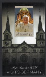 St Vincent 3803 Pope Souvenir Sheet MNH VF