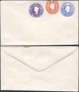 ESCP875 KGVI 4d and 1/2d Plus QEII 3d Stamped to Order Envelope 1/2d MISPLACED