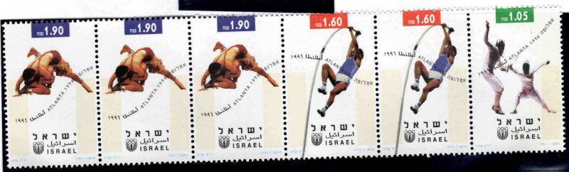 ISRAEL Scott 1279a MNH** sports booklet pane of stamps