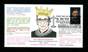 Sc. 5821 Ruth Bader Ginsburg FDC - FM Cachets   