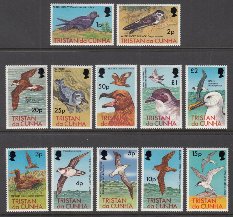 Tristan da Chuna 222-233 Birds MNH VF