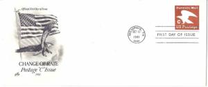 U594 'C' Domestic Mail embossed #10 Stamped Envelope ArtCraft FDC
