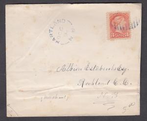 NEW BRUNSWICK SPLIT RING TOWN CANCEL COVER HARTLAND