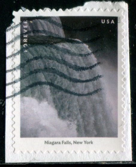 5800g US (63c) Waterfalls - Niagara Falls SA, used on paper