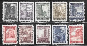 Austria #B225-34 MNH Set of Singles Collection / Lot (my7)