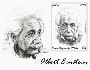 MALI SHEET IMPERF NOBEL PRIZE EINSTEIN 50F