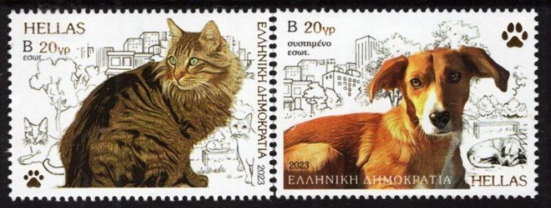 Greece / Griekenland - Postfris/MNH - Complete set Stray Animals 2023