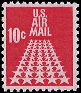 U.S. Scott # C72  1968 10c red  50 Stars Poster  mint-nh- vf
