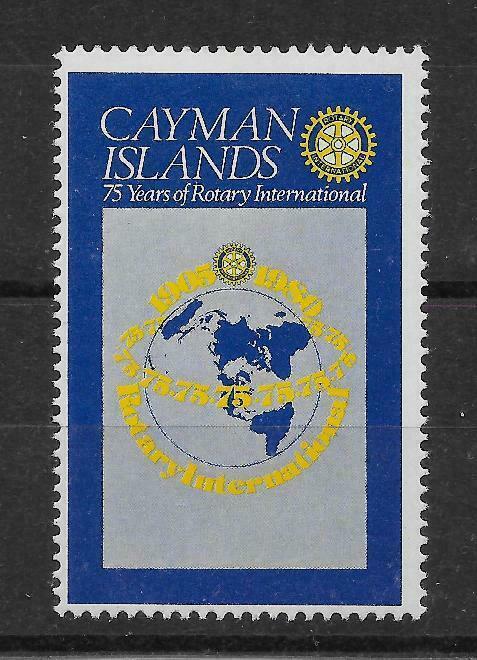 CAYMAN ISLANDS SG499a 1980 ROTARY 50c MISSING BLACK MNH