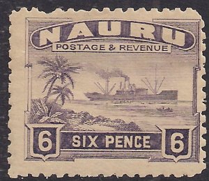 Nauru 1924 – 28 KGV 6d Century Freighter MM SG 34a ( F697 )