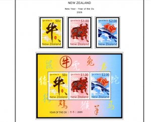 COLOR PRINTED NEW ZEALAND 2005-2010 STAMP ALBUM PAGES (98 illustrated pages)