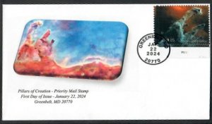 5827 -FDC-Pillars of Creation(Priority Mail Stamp) Wally Jr Cachet -Bullseye-PBS