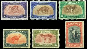 Liberia Scott 283-288 Unused lightly hinged.