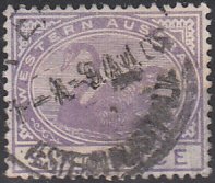 Western Australia 1890-93 used Sc 67 6p Swan