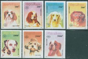 Vietnam 1990, Dogs 7v, MNH