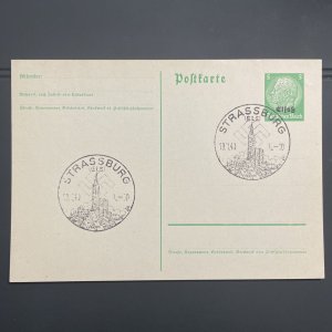 France Strasburg, 19 July 1940 Card 