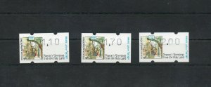 Israel Vending Machine Labels Christmas 1997 Set MNH!!