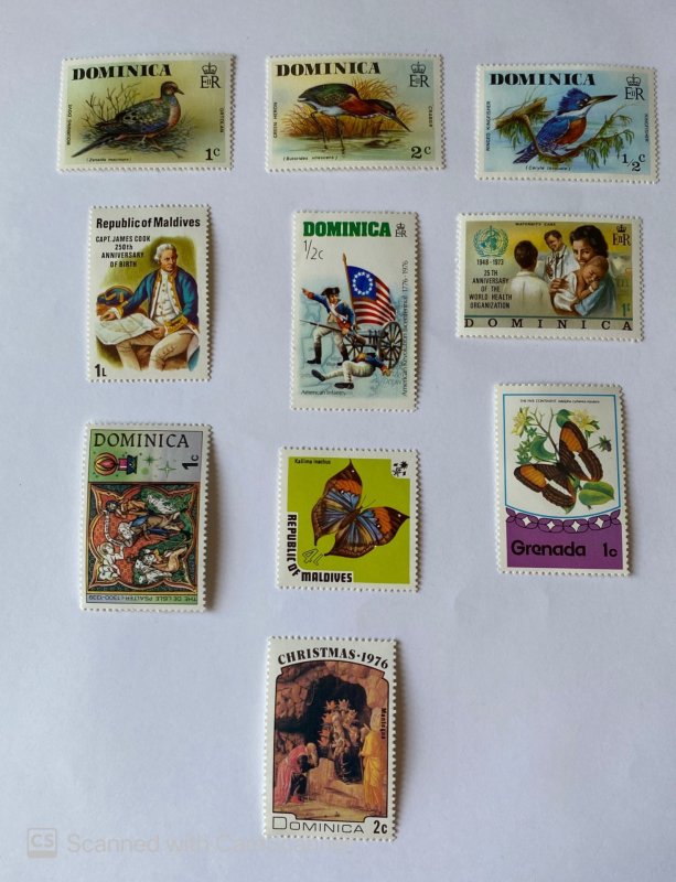 LOT OF 10 STAMPS, MNH , DIFFERENT COUNTRIES, & TOPICS