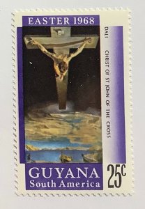 Guyana 1968 Scott 55 MNH - 25c, Easter, Christ of St. John of the Cross by Dali