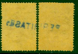 HONDURAS 1903 5p Henna Documentary Revenue x2 showing Complete PERMITASE Control