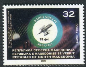 242 - NORTH MACEDONIA 2020 - The 75th Anniversary of Radio Shkupi - MNH