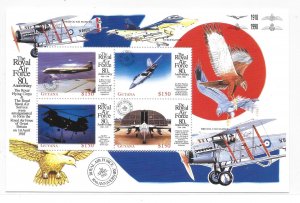 Guyana 1998 Royal Air Force 80th anniversary 2 Sheets Sc 3347,3349 MNH C8 2 scan