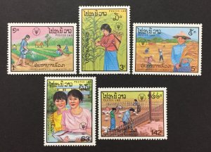 Laos 1987 #827-31, World Food Day, MNH.