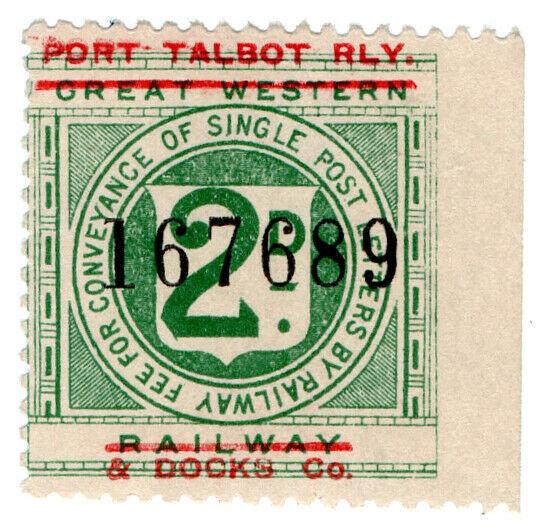 (I.B) Port Talbot Railway & Docks : Letter Stamp 2d