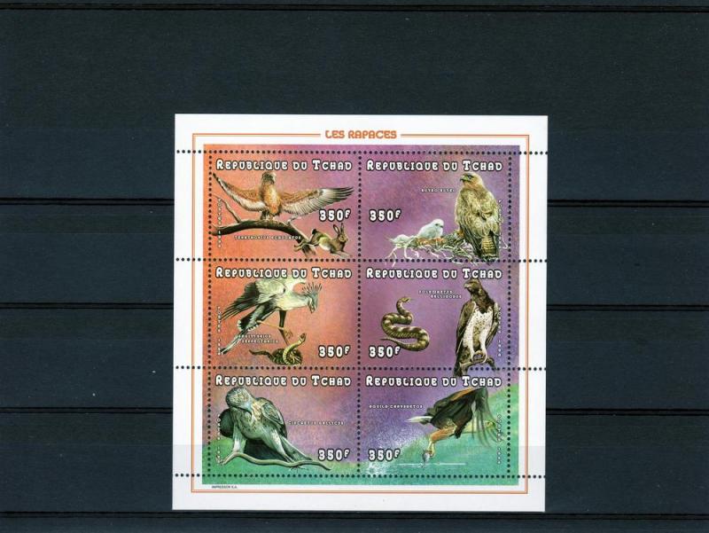 Chad 1998 Raptor Dinosaur Sheet (6) Perforated Scott #771