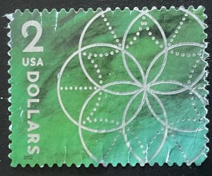 US Used #5700 Single Floral Geometry