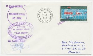 Cover / Postmark France 1978 Fishing boat Cap Horn - Paquebot