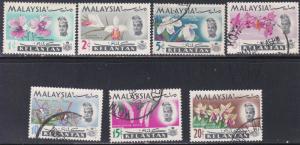 Malaysia - Kelantan # 91-97, Orchids, 1/2 Cat Used