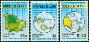 Norfolk Island 1991 Ham Radio Set of 3 SG509-511 V.F MNH 