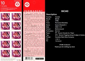 CANADA # BK340 - MNH - Queen Elizabeth II (2006) 10 x (P)