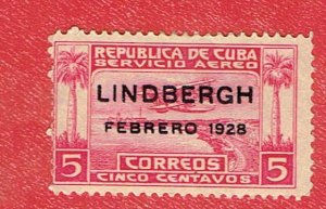 CUBA SCOTT#C2 1928 5c LINDBERGH OVERPRINT - MH
