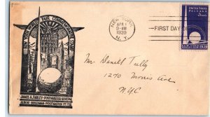 1939 New York World's Fair 853-38 N. Y. Postmaster Goldman 1st cachet (C