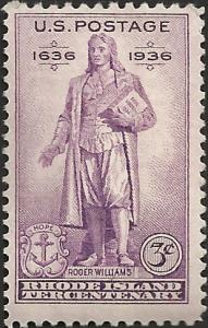 # 777 MINT NEVER HINGED RHODE ISLAND TERCENTENARY