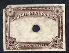 Southern Rhodesia 1935 Victoria Falls 2d imperf proof of ...