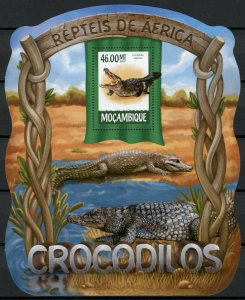 Mozambique Reptiles Stamps 2015 MNH Crocodiles Nile Crocodile Fauna 1v S/S III