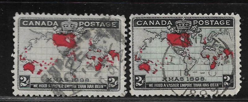 CANADA, 85-86,  USED, MAP
