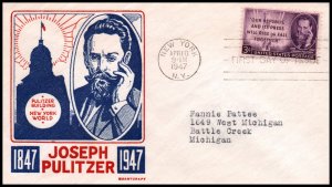 US 946 Pulitzer Smartcraft Typed FDC