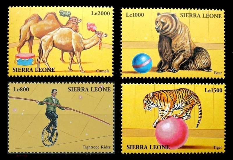 2000 Sierra Leone 3754-3757 Animals in the Circus 8,50 €