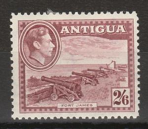 ANTIGUA 1938 KGVI FORT JAMES CANNON 2/6