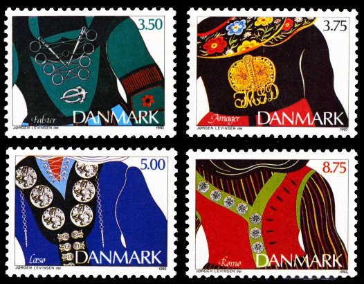 Denmark 1993 Scott #992-995 Mint Never Hinged