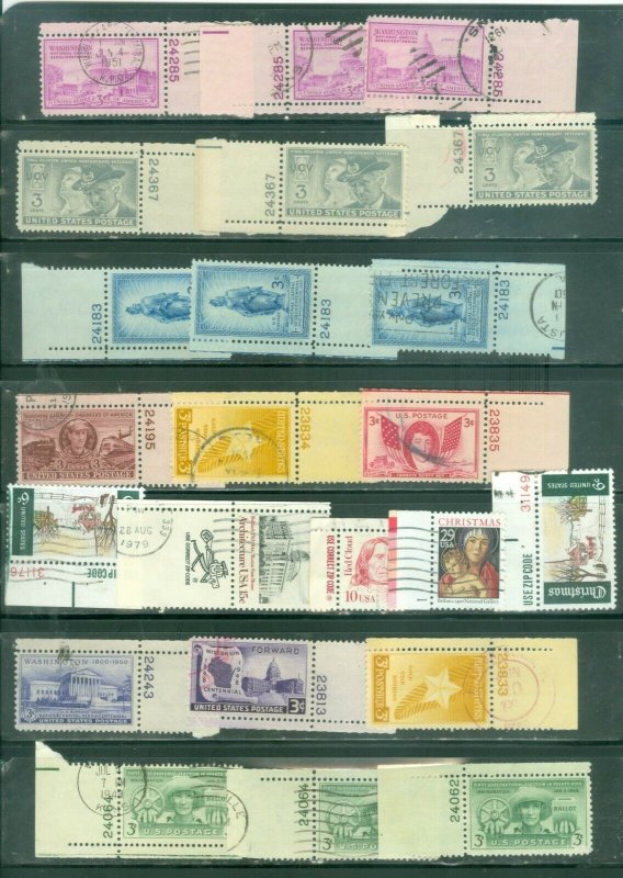 Bargains galore US 107 used Plate number stamps mini collection